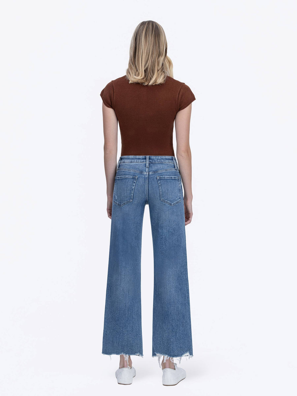 Flying Monkey High Rise Cropped Slim Wide Leg