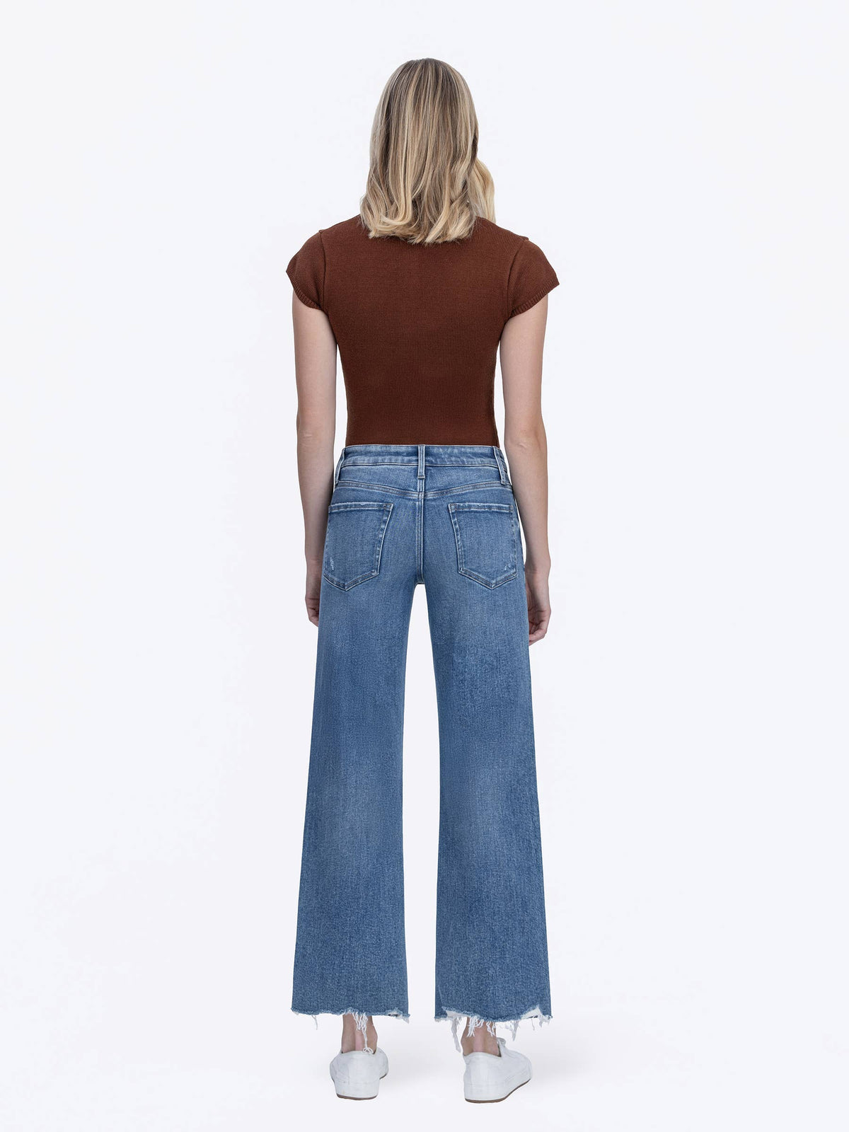 Flying Monkey High Rise Cropped Slim Wide Leg